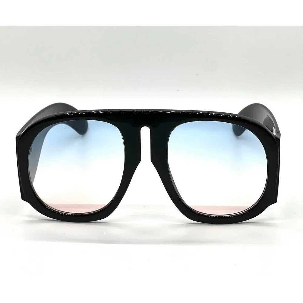 Female Sunglasses Black Gradient Blue Pink Lenses Designer Women‎ Eyewear Lentes